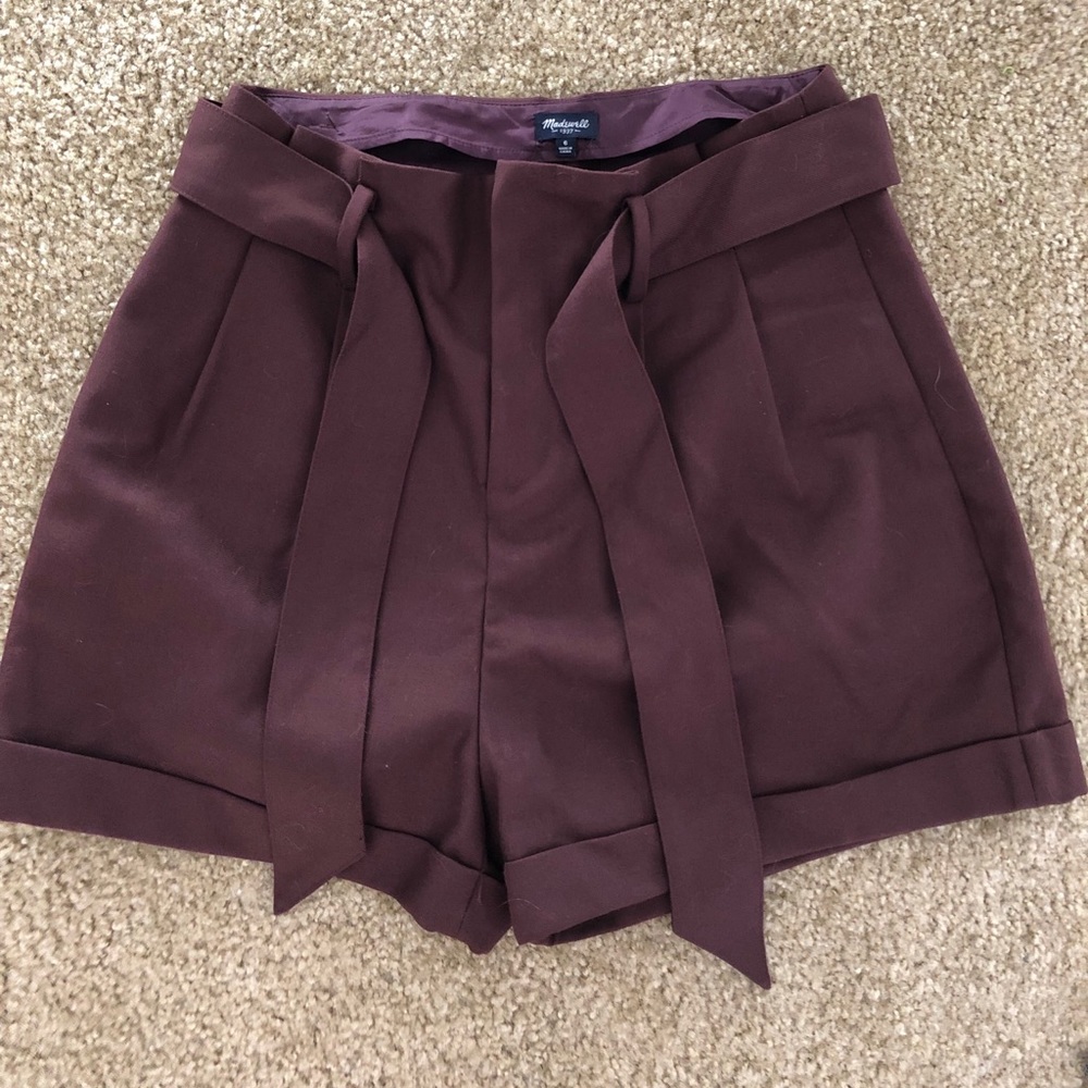 Madewell Sullivan Tie-waist shorts, size 6